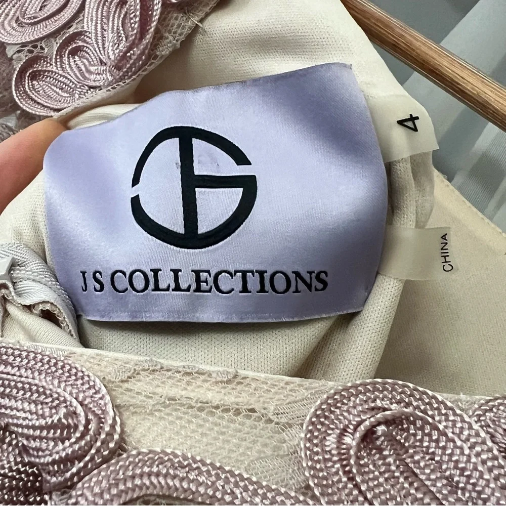 Anthropologie BHLDN JS Collection Soutache Santiago Dress Pink Mauve Sz 4 - Picture 5 of 11